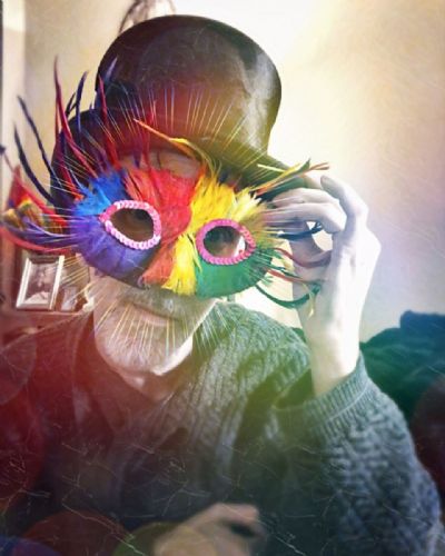 Rainbow Feather Mask