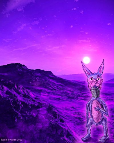 Cute Alien on Purple Planet