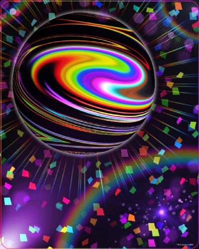 Rainbow Spiral Sphere