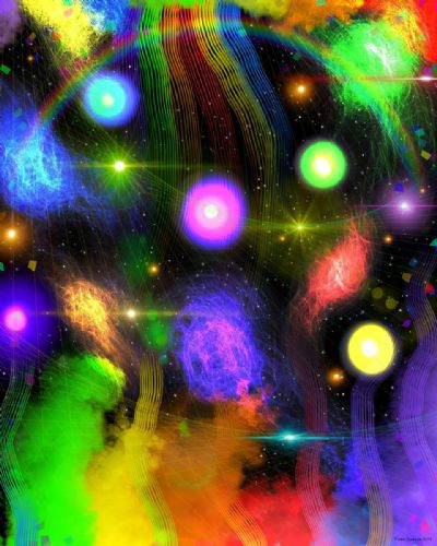 Rainbow Colors in Space