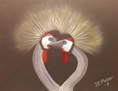 Crowned cranes