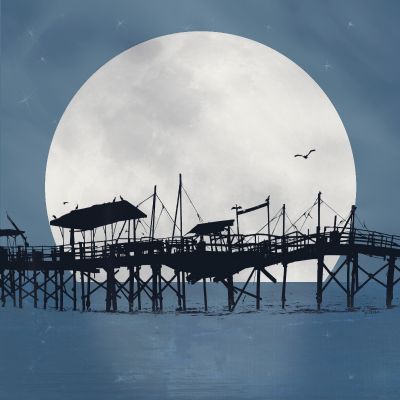 Moonlight pier