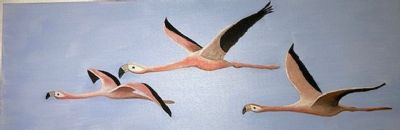 Flamingos Flying West